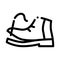 Torn Shoe Thread Icon Vector Outline Illustration