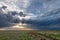 Tornadic Cell over Grassy Field