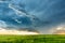 Tornado Cell over Grassy Field