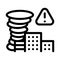 Tornado city icon vector outline symbol illustration