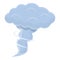 Tornado cloud icon, cartoon style