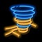 Tornado Field neon glow icon illustration