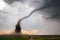 Tornado funnel and storm clouds