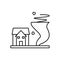 Tornado, house icon. Simple line, outline vector elements of natural disasters icons for ui and ux, website or mobile application