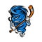 Tornado Ice Hockey Player Mascot