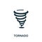 Tornado icon. Simple element from natural disaster collection. Creative Tornado icon for web design, templates, infographics and