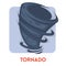 Tornado isolated icon natural disaster rotating column of air