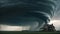 A tornado rages across the field