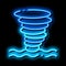Tornado Sea Water neon glow icon illustration
