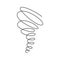 Tornado spiral continuous line with editable stroke.