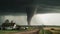 A tornado sweeping across a rural area created with Generative AI