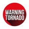 Tornado Warning sign red