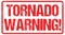 Tornado warning sign weather alert typo header news banner design vector