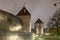 Tornide valjak square with two medieval towers in Tallinn old town, Estonia, Europe