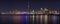 Toronto beautiful night cityscape panorama