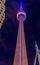 Toronto Canada CN Tower at night.