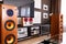 Toronto, Canada: June 22 2019: Modern Entertainment Listening Media Play Room Interior