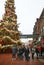 TORONTO, CANADA - NOVEMBER 18, 2017: People visit Christmas market in Distillery Historic District, one of the Toronto`s favourite