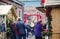 TORONTO, CANADA - NOVEMBER 18, 2017: People visit Christmas market in Distillery Historic District, one of the Toronto`s favourite