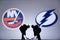 TORONTO, CANADA, SEPTEMBER. 11. 2020: NHL Stanley Cup conference Final, New York Islanders vs Tampa Bay Lightning. Silhouette