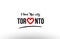 toronto city name love heart visit tourism logo icon design