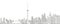 Toronto cityscape line art style detailed vector illustration