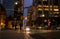 Toronto downtown, Business buildings,  empty roads, lockdown period, Covid-19,  evening time