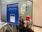 TORONTO, ONTARIO, CANADA - MARCH 16, 2021: PEOPLE WAIT IN LINE FOR COVID-19 VACCINATION