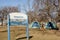 TORONTO, ONTARIO, CANADA - MARCH 18, 2021: PORTABLE TINY SHELTERS BUILT FOR HOMELESS PEOPLE IN ALEXANDRA PARK.