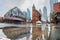 Toronto, Ontario - November 18, 2019 : The Gooderham Building Flatiron, a Romanesque style building, in East Toronto