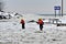 Toronto Police search the ice at Bluffers Park in response to a report of a missing person.