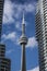 Toronto skyscrapers view in autumn