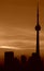 Toronto sunset,CN tower