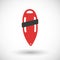 Torpedo buoy flat icon