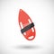 Torpedo buoy flat icon