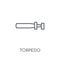 Torpedo linear icon. Modern outline Torpedo logo concept on whit