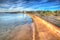 Torquay Devon uk promenade in colourful HDR