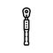torque wrench tool line icon vector illustration