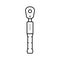 torque wrench tool line icon vector illustration