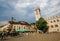 Torre Civica and Neptune Fountain in Trento, Italy