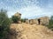 Torre de Cap Andritxol, an old observation tower in middle of hilly landscape on Mallorca close to seaside