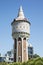 Torre de las Aguas de Fenosa Water Tower closed to Hospital del Mar in Barceloneta, Barcelona, Spain