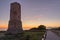 Torre de los ladrones Tower of the Thieves on sunset in Dunas de Artola natural monument, Cabopino, Andalusia,