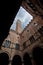 Torre del Mangia courtyard Palazzo Pubblico Town Hall, Siena, Italy, night