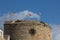 Torre di Porta Terra with three flags - catalan, italian and sar