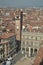 Torre Gardello Seen From The Dei Lamberti Tower In Verona. Travel, holidays, architecture. March 30, 2015. Verona, Veneto region,