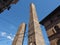 Torre Garisenda and Torre Degli Asinelli in Bologna, Italy
