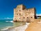 Torre Mozza old tower and beach in Tuscany