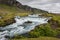 Torrent in the middle of a meadow in iceland