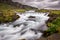 Torrent in the middle of a meadow in iceland